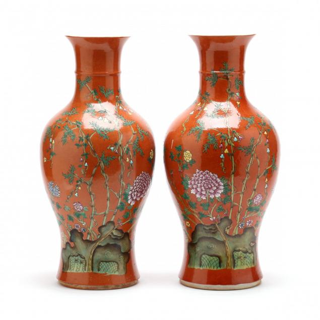 a-pair-of-orange-chinese-vases