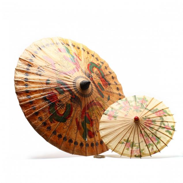 two-paper-umbrellas