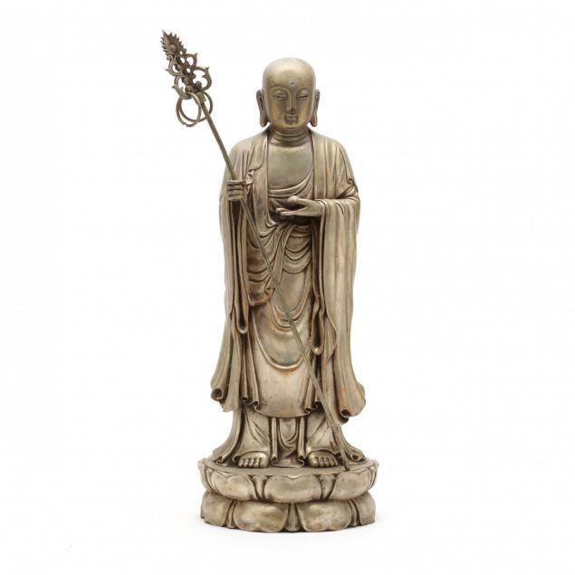 a-standing-brass-jizo-statue