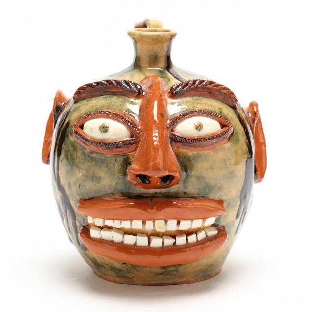 nc-folk-pottery-billy-ray-hussey-face-jug
