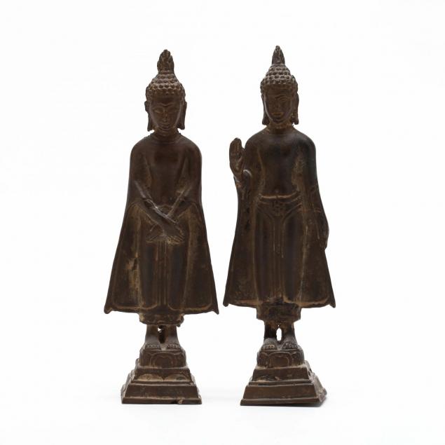 a-pair-of-bronze-standing-buddhas