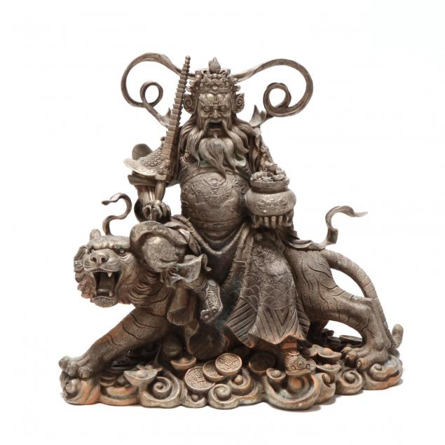 chinese-metal-sculpture-of-a-deity