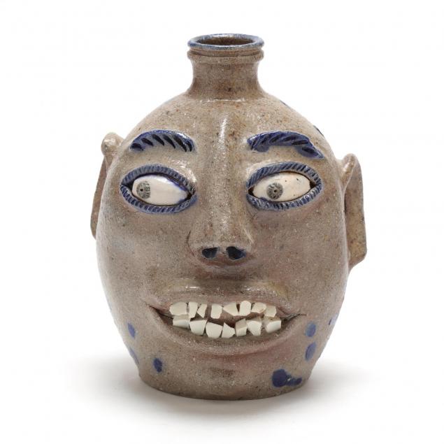 nc-folk-pottery-billy-ray-hussey-face-jug