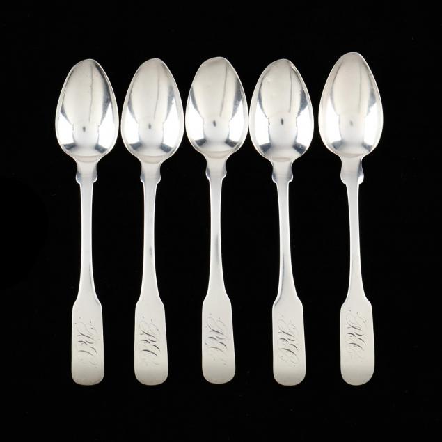 a-set-of-five-american-coin-silver-teaspoons