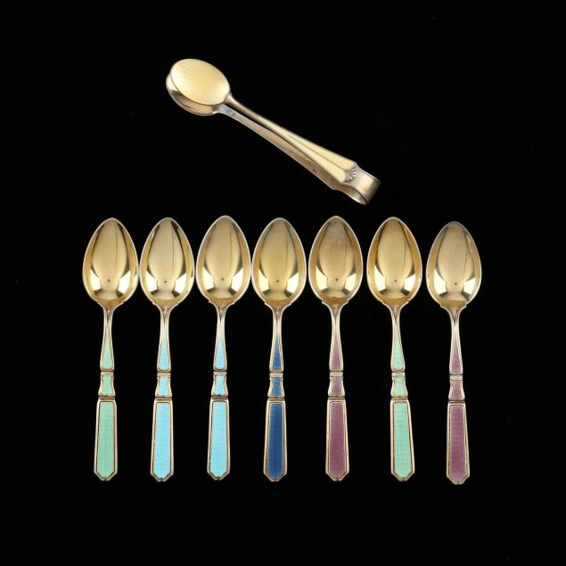 an-assembled-enameled-sterling-silver-demitasse-set