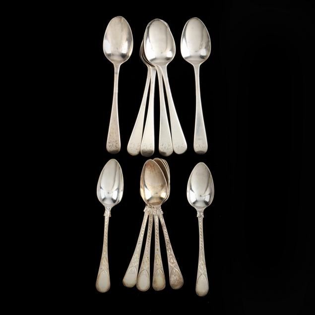 an-assembled-set-of-twelve-georgian-silver-teaspoons