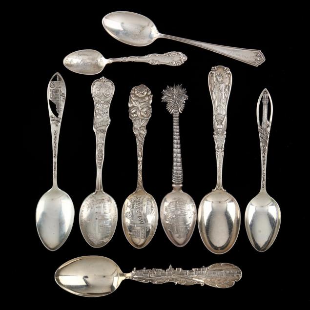 nine-sterling-silver-souvenir-spoons