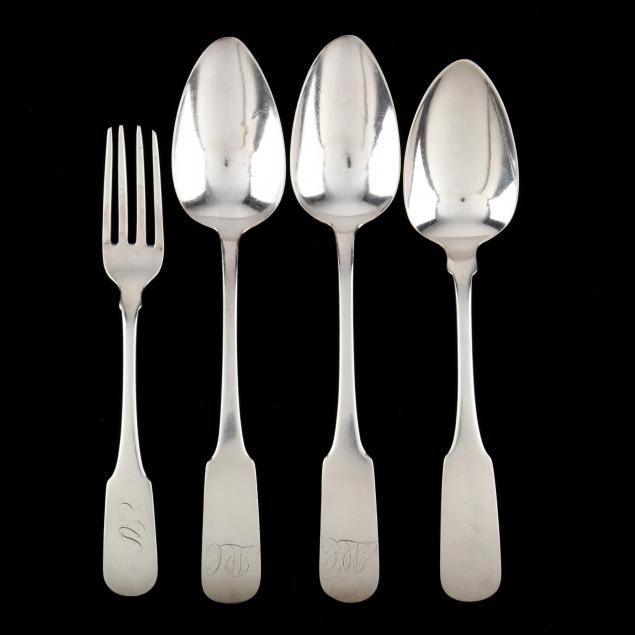 four-southern-coin-silver-flatware-items