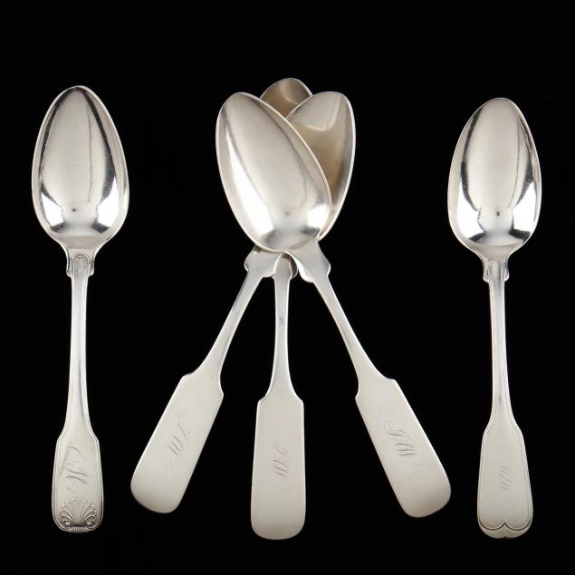 five-southern-coin-silver-tablespoons