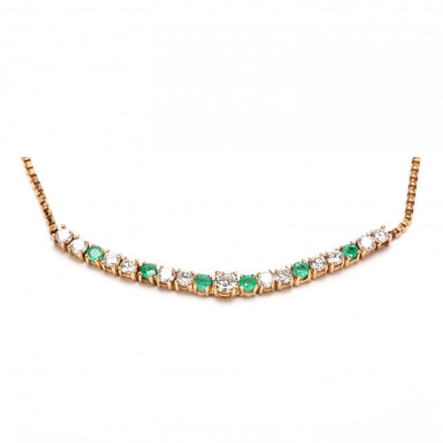 14kt-diamond-and-emerald-necklace