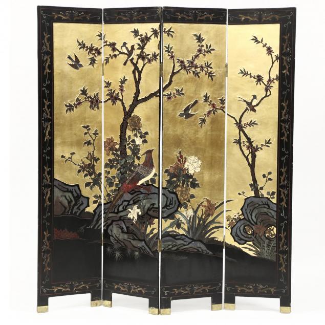 antique-chinese-four-panel-floor-screen