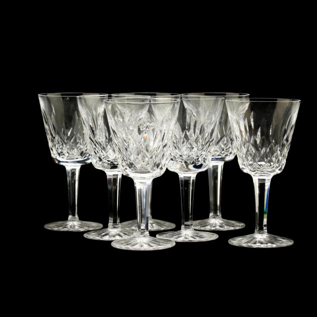 waterford-set-of-seven-lismore-claret-wine-glasses