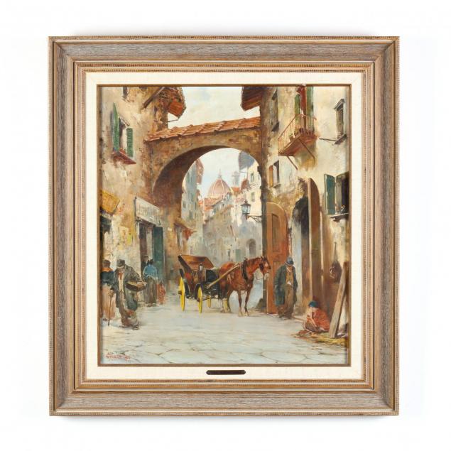 aldo-affortunati-italian-1906-1991-florence-street-scene