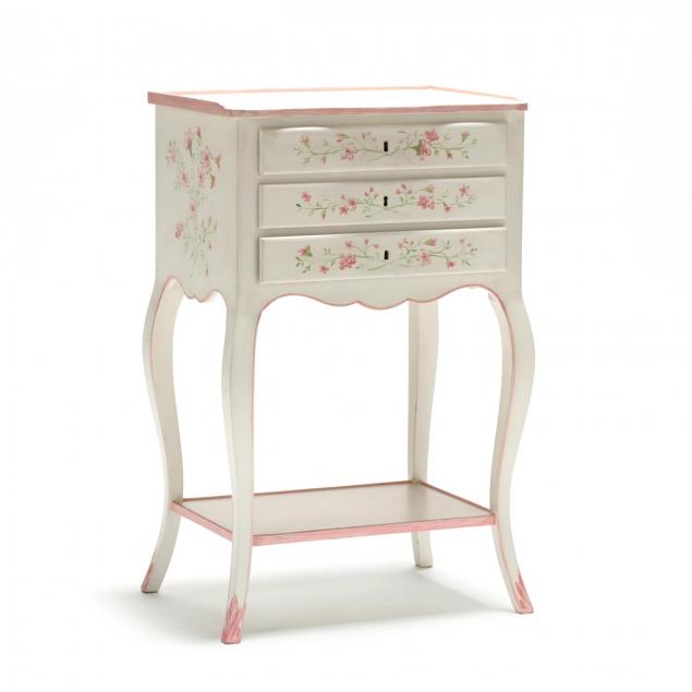 contemporary-french-provincial-painted-side-stand