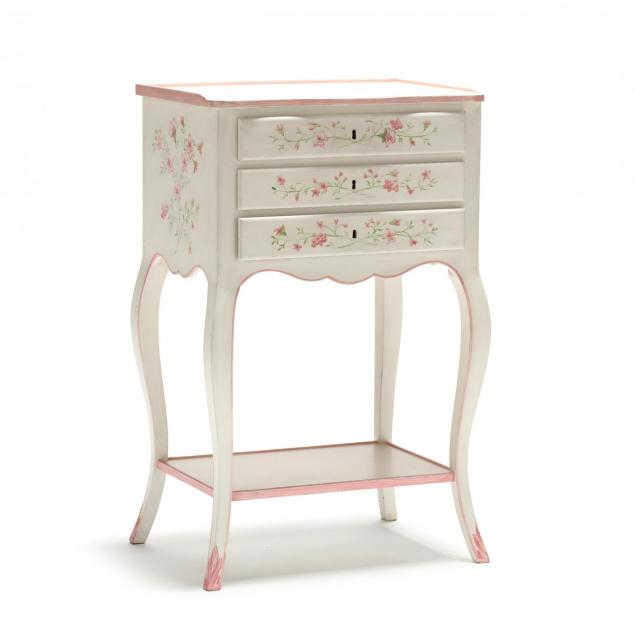 contemporary-french-provincial-painted-side-stand