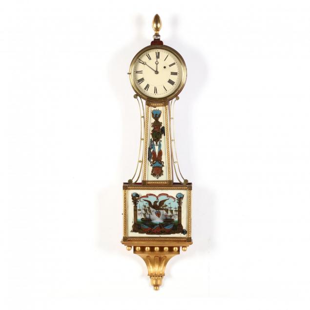 american-federal-eglomise-banjo-clock