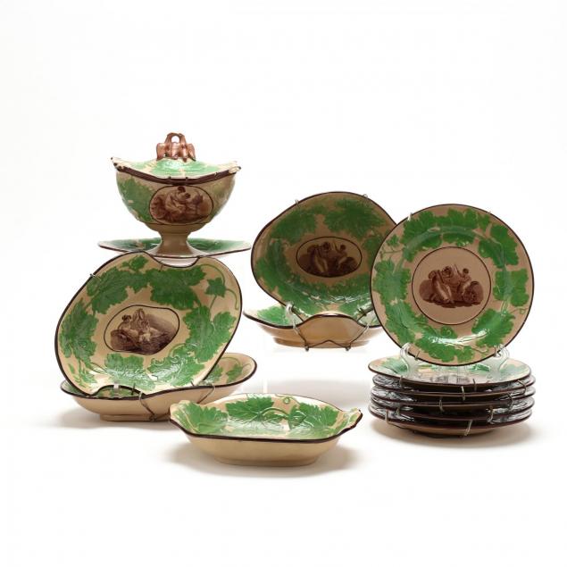 12-pc-continental-majolica-luncheon-set