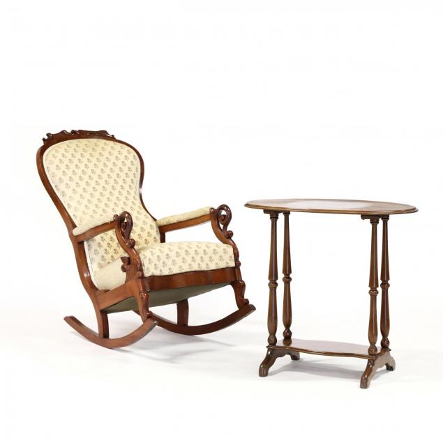 american-victorian-carved-rocker-and-table