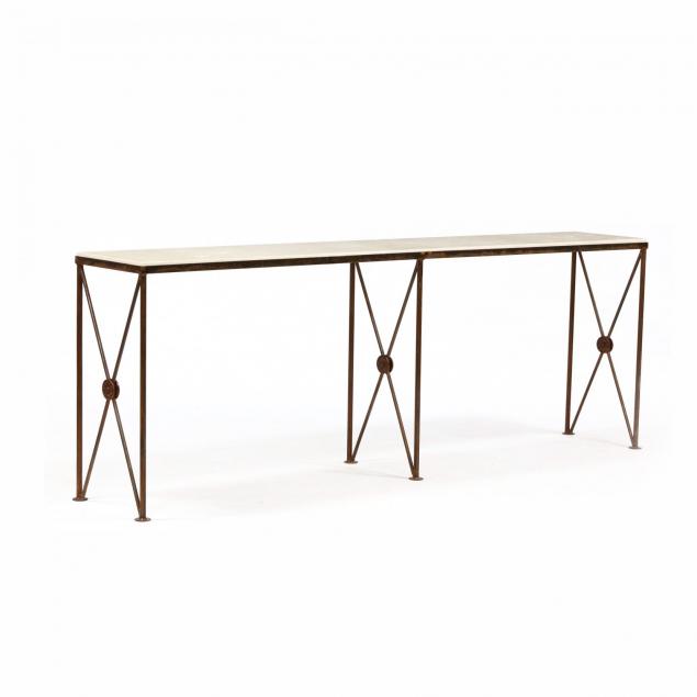 regency-style-iron-and-stone-console-table