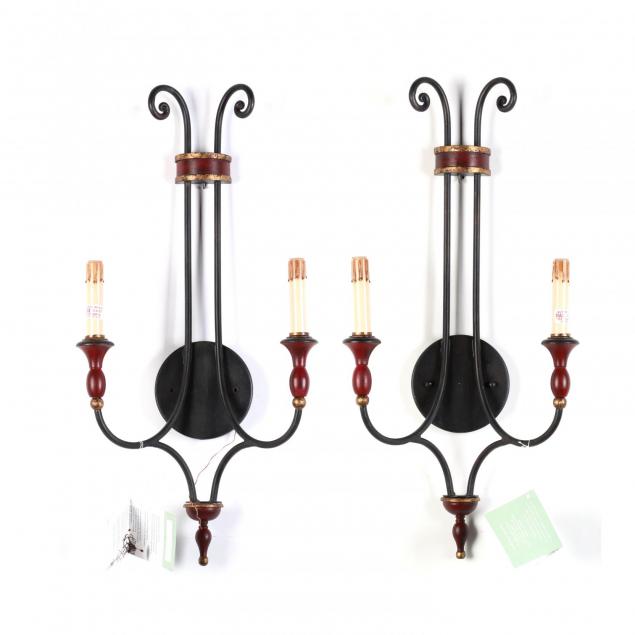 pair-of-currey-co-regency-style-sconces