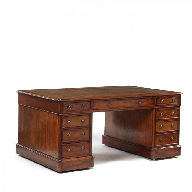 english-mahogany-partner-s-desk