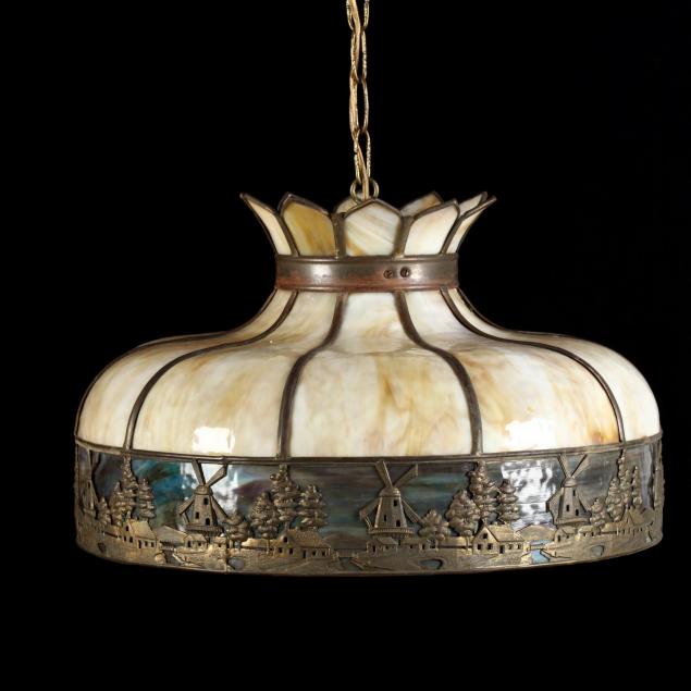 antique-slag-glass-hanging-light