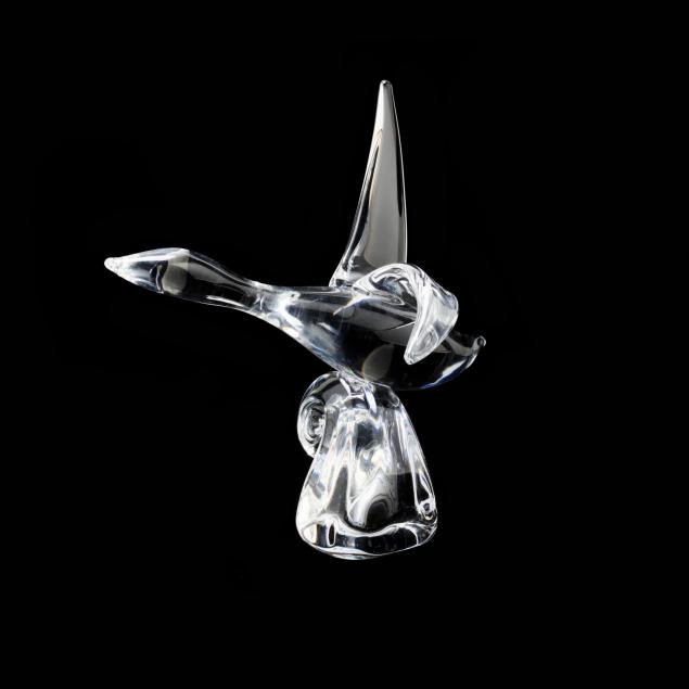 steuben-glass-goose-in-flight