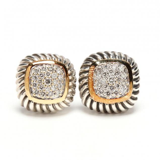 18kt-gold-sterling-silver-and-diamond-earrings-david-yurman