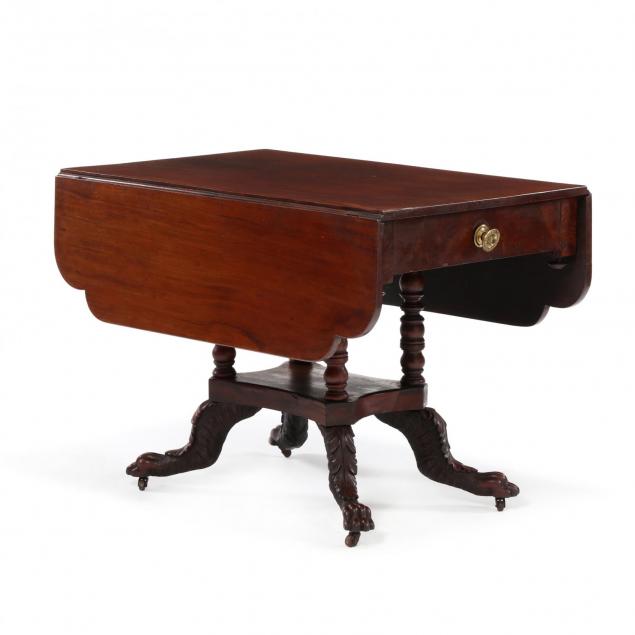 american-classical-mahogany-drop-leaf-breakfast-table