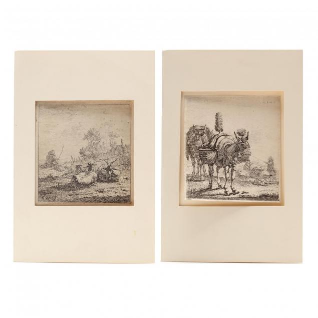 karel-dujardin-dutch-1626-1678-two-pastoral-etchings