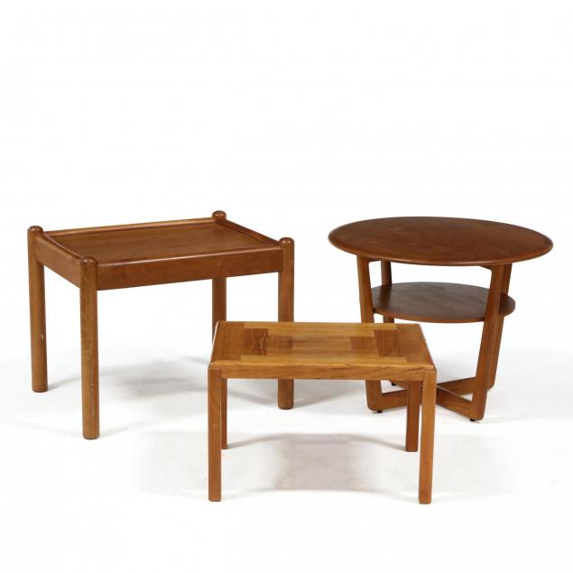 three-modernist-teak-side-tables