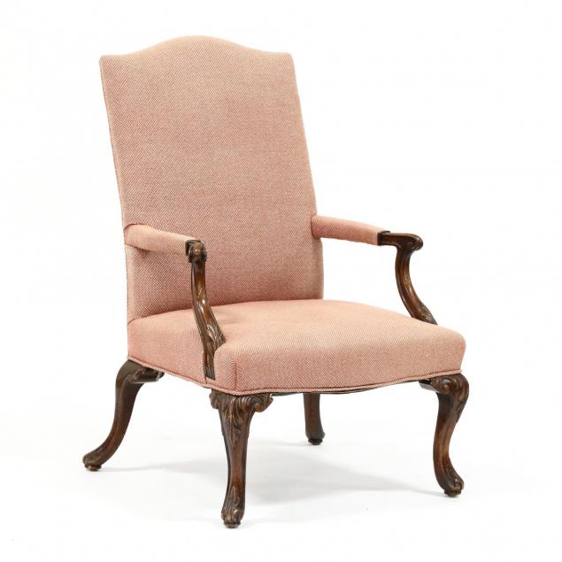 george-ii-style-carved-oak-library-arm-chair