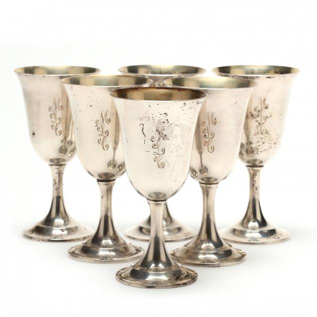 a-set-of-six-international-lord-saybrook-sterling-silver-goblets