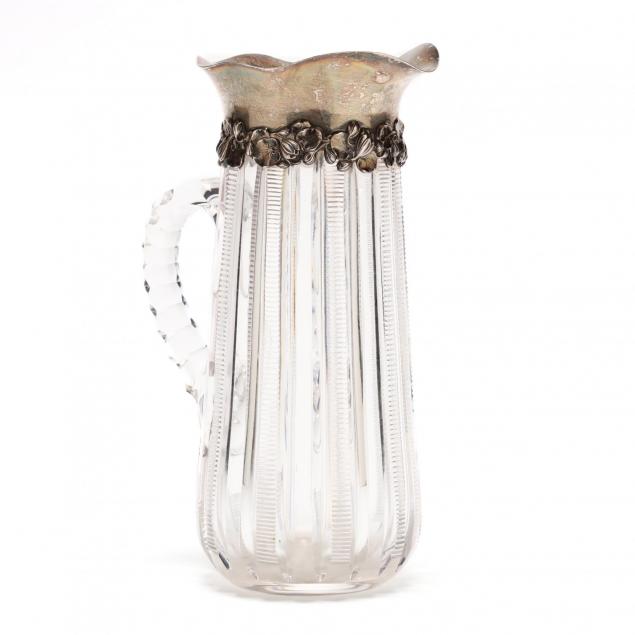 an-antique-gorham-sterling-silver-cut-glass-pitcher