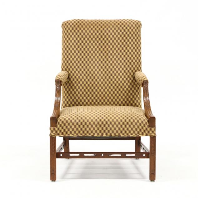 george-iii-style-mahogany-upholstered-arm-chair