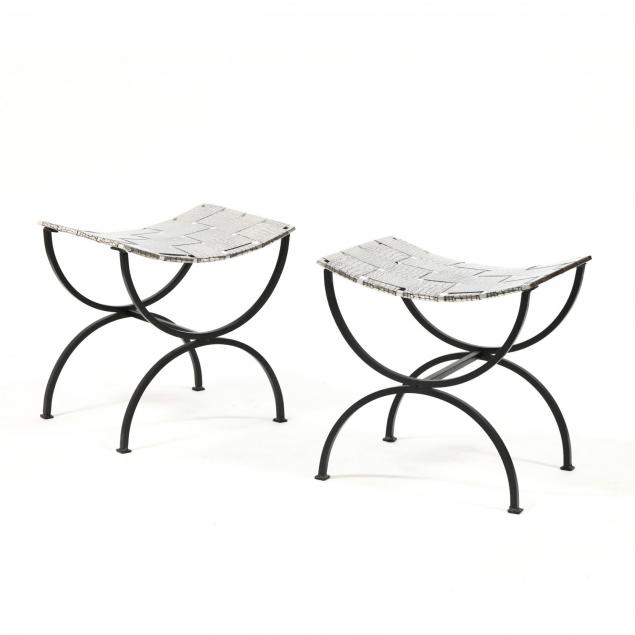 pair-of-modern-steel-and-iron-curule-seats