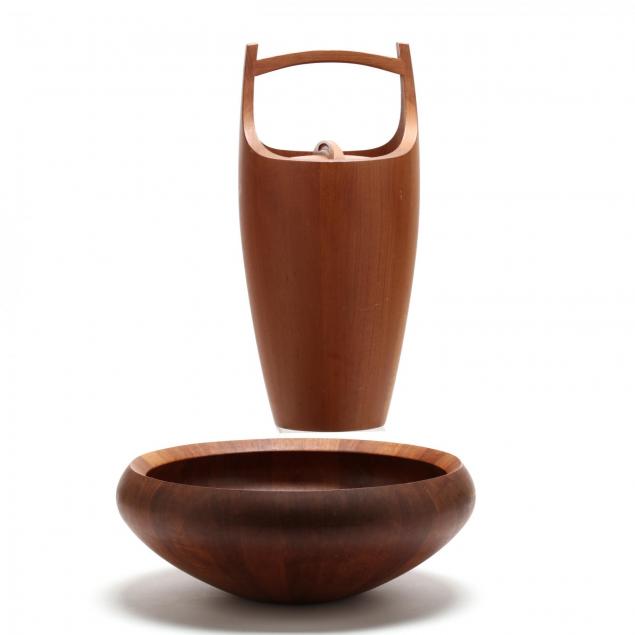 dansk-teak-ice-bucket-and-serving-bowl