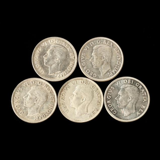 canada-five-vintage-silver-dollars