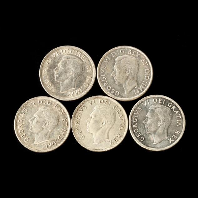 canada-five-vintage-silver-dollars