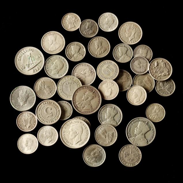 british-empire-lot-of-37-minor-silver-and-alloy-coins