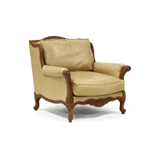 louis-xv-style-oversized-leather-bergere
