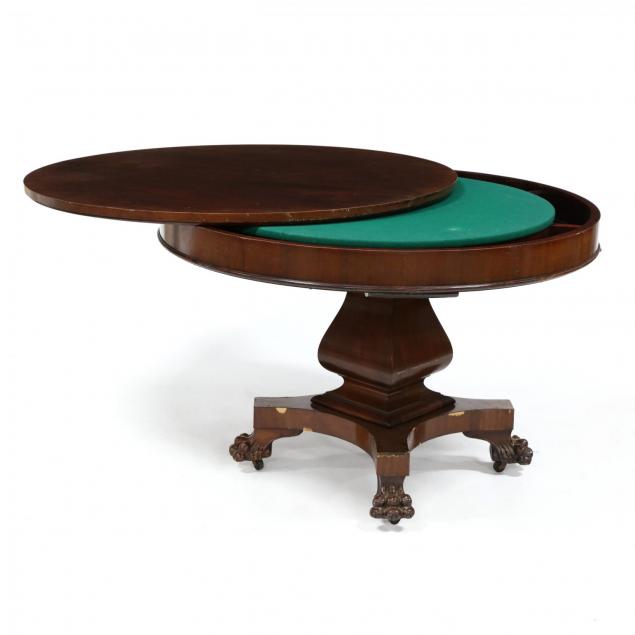 late-american-classical-mahogany-gaming-table
