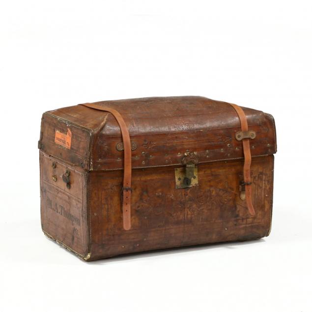 antique-tooled-leather-travel-trunk