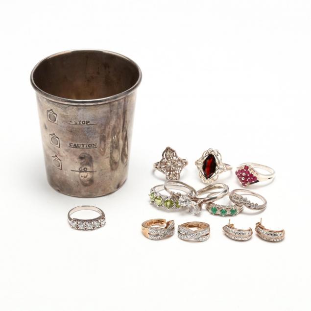 group-of-sterling-jewelry-and-jigger-cup