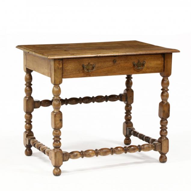 william-and-mary-style-one-drawer-walnut-writing-table