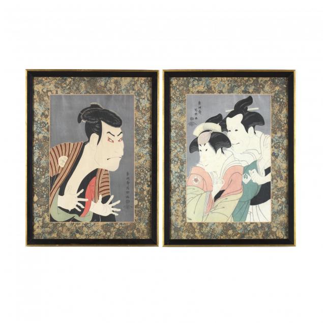 two-woodblock-prints-after-toshusai-sharaku-japanese-active-1794-1795