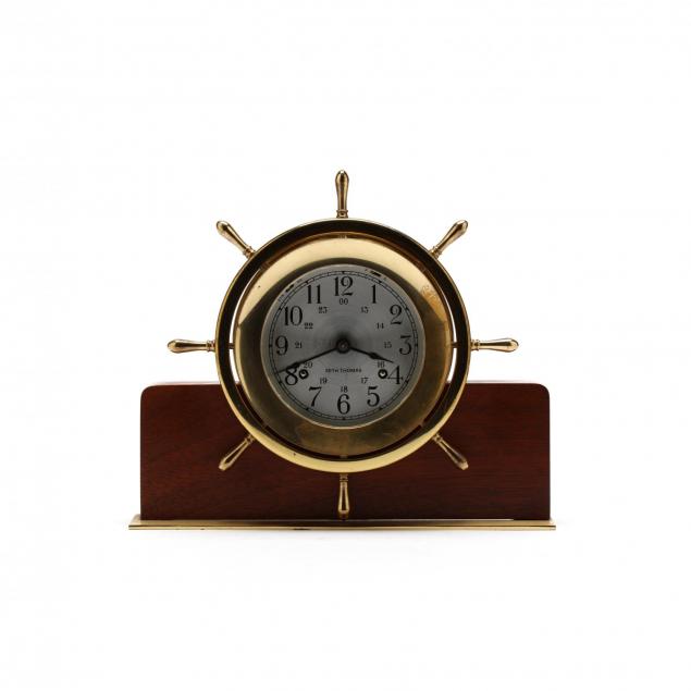 seth-thomas-vintage-ship-s-wheel-clock