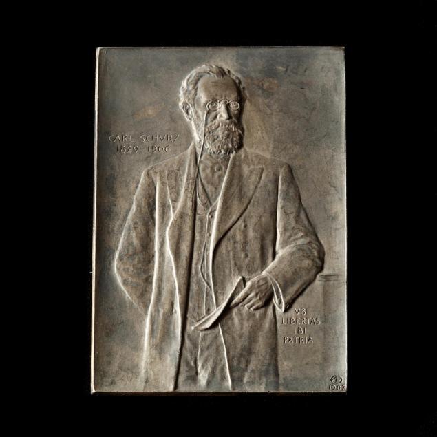 carl-schurz-bas-relief-plaquette-by-victor-d-brenner