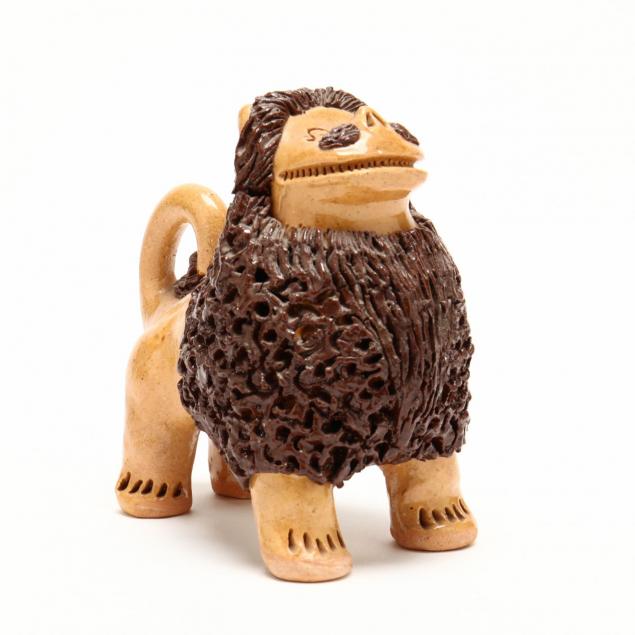 nc-folk-pottery-billy-ray-hussey-lion-figurine