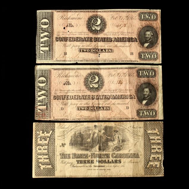two-confederate-notes-and-a-north-carolina-note